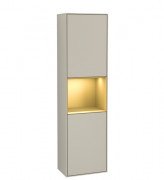 Пенал Villeroy & Boch Finion 41,8x151,6х27 см петлі зліва з підсвічуванням МДФ пісок матовий лак/золотий матовий лак G460HFHH