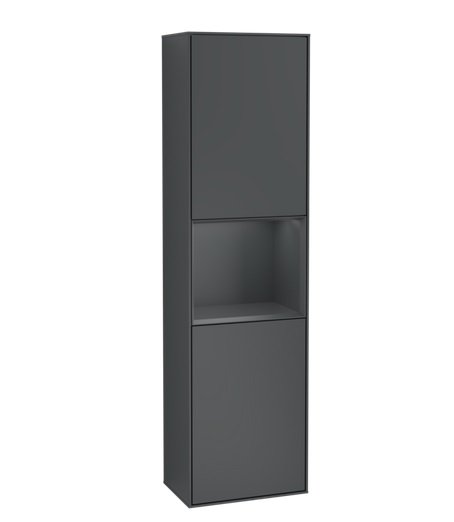 Пенал Villeroy & Boch Finion 41,8x151,6х27 см петлі зліва з підсвічуванням МДФ темно-синій матовий лак G460HGHG