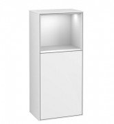 Шкафчик для ванной Villeroy & Boch Finion 41,8х93,6х27 см петли слева с подсветкой МДФ глянцевый белый лак/белый матовый лак F520MTGF