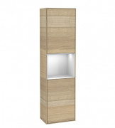 Пенал Villeroy & Boch Finion 41,8x151,6х27 см петлі зліва з підсвічуванням ДСП шпон дуба/білий матовий лак G460MTPC