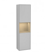 Пенал Villeroy & Boch Finion 41,8x151,6х27 см петлі зліва з підсвічуванням МДФ світло-сірий матовий лак/шпон дуба G460PCGJ