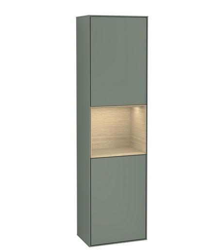 Пенал Villeroy & Boch Finion 41,8x151,6х27 см петлі зліва з підсвічуванням МДФ оливковий матовий лак/шпон дуба G460PCGM