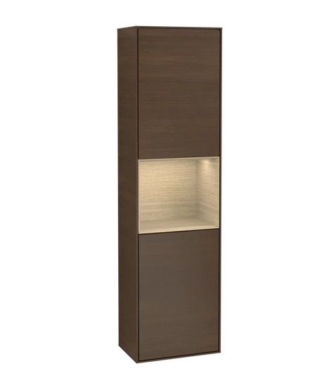 Пенал Villeroy & Boch Finion 41,8x151,6х27 см петлі зліва з підсвічуванням ДСП шпон волоського горіха/шпон дуба G460PCGN