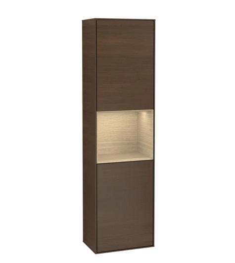 Пенал Villeroy & Boch Finion 41,8x151,6х27 см петлі зліва з підсвічуванням ДСП шпон волоського горіха/шпон дуба G460PCGN