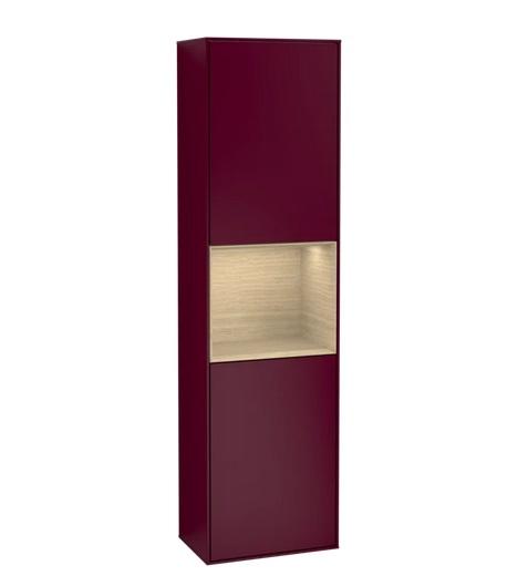 Пенал Villeroy & Boch Finion 41,8x151,6х27 см петлі зліва з підсвічуванням МДФ півонія матовий лак/шпон дуба G460PCHB