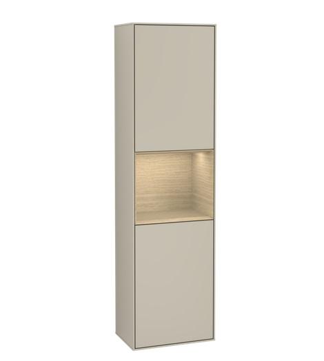 Пенал Villeroy & Boch Finion 41,8x151,6х27 см петлі зліва з підсвічуванням МДФ пісок матовий лак/шпон дуба G460PCHH