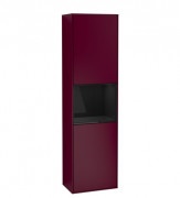 Пенал Villeroy & Boch Finion 41,8x151,6х27 см петлі зліва з підсвічуванням МДФ півонія матовий лак/глянцевий чорний лак G460PHHB