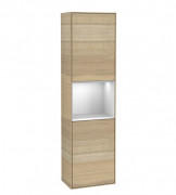 Пенал Villeroy & Boch Finion 41,8x151,6х27 см петлі зліва з підсвічуванням ДСП шпон дуба/білий матовий лак G460MTPC