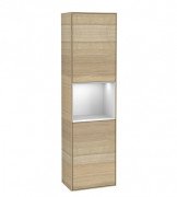 Пенал Villeroy & Boch Finion 41,8x151,6х27 см петлі зліва з підсвічуванням ДСП шпон дуба/білий матовий лак G460MTPC