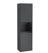 Пенал Villeroy & Boch Finion 41,8x151,6х27 см петлі зліва з підсвічуванням МДФ темно-синій матовий лак/чорний матовий лак G460PDHG