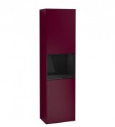 Пенал Villeroy & Boch Finion 41,8x151,6х27 см петлі зліва з підсвічуванням МДФ півонія матовий лак/глянцевий чорний лак G460PHHB