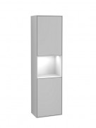 Пенал Villeroy & Boch Finion 41,8x151,6х27 см петлі праворуч із підсвічуванням МДФ світло-сірий матовий лак/глянцевий білий лак F470GFGJ