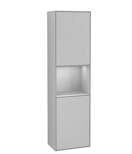 Пенал Villeroy & Boch Finion 41,8x151,6х27 см петлі праворуч із підсвічуванням МДФ світло-сірий матовий лак F470GJGJ