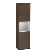 Пенал Villeroy & Boch Finion 41,8x151,6х27 см петлі праворуч з підсвічуванням ДСП шпон волоського горіха/світло-сірий матовий лак F470GJGN