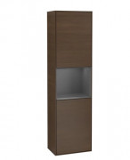 Пенал Villeroy & Boch Finion 41,8x151,6х27 см петлі праворуч з підсвічуванням ДСП шпон волоського горіха/антрацит матовий лак F470GKGN