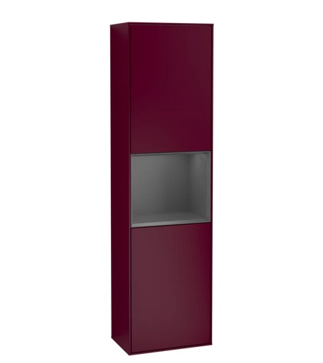 Пенал Villeroy & Boch Finion 41,8x151,6х27 см петли справа с подсветкой МДФ пион матовый лак/антрацит матовый лак F470GKHB