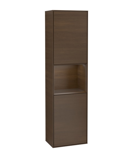 Пенал Villeroy & Boch Finion 41,8x151,6х27 см петли справа с подсветкой ДСП шпон грецкого ореха F470GNGN