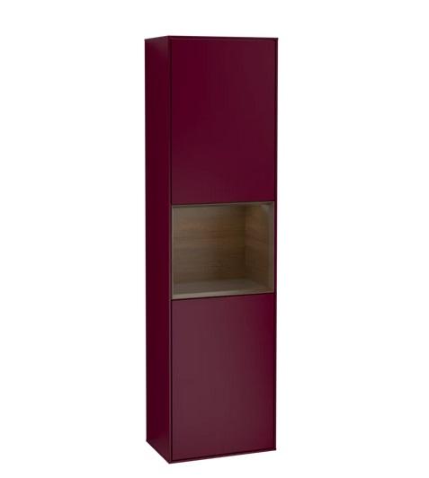Пенал Villeroy & Boch Finion 41,8x151,6х27 см петли справа с подсветкой МДФ пион матовый лак/грецкий орех шпон F470GNHB