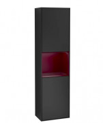 Пенал Villeroy & Boch Finion 41,8x151,6х27 см петлі з підсвічуванням МДФ чорний матовий лак/півон матовий лак F470HBPD