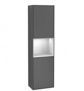 Пенал Villeroy & Boch Finion 41,8x151,6х27 см петлі з підсвічуванням МДФ антрацит матовий лак/білий матовий лак F470MTGK