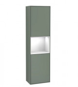 Пенал Villeroy & Boch Finion 41,8x151,6х27 см петлі праворуч з підсвічуванням МДФ оливковий матовий лак/глянсовий білий F470GFGM