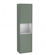 Пенал Villeroy & Boch Finion 41,8x151,6х27 см петлі праворуч з підсвічуванням МДФ оливковий матовий лак/світло-сірий матовий лак F470GJGM