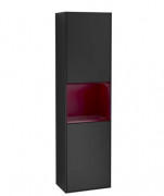 Пенал Villeroy & Boch Finion 41,8x151,6х27 см петлі з підсвічуванням МДФ чорний матовий лак/півон матовий лак F470HBPD