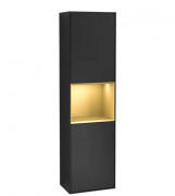 Пенал Villeroy & Boch Finion 41,8x151,6х27 см петлі праворуч з підсвічуванням МДФ чорний матовий лак/золотий матовий лак F470HFPD