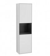 Пенал Villeroy & Boch Finion 41,8x151,6х27 см петлі з підсвічуванням МДФ білий матовий лак/чорний матовий лак F470PDMT