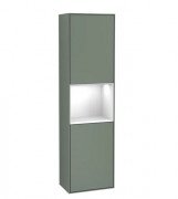 Пенал Villeroy & Boch Finion 41,8x151,6х27 см петлі праворуч з підсвічуванням МДФ оливковий матовий лак/глянсовий білий F470GFGM