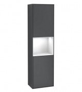 Пенал Villeroy & Boch Finion 41,8x151,6х27 см петли справа с подсветкой МДФ темно-синий матовый лак/глянцевый белый лак F470GFHG