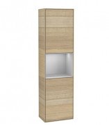 Пенал Villeroy & Boch Finion 41,8x151,6х27 см петлі праворуч з підсвічуванням ДСП шпон дуба/світло-сірий матовий лак F470GJPC