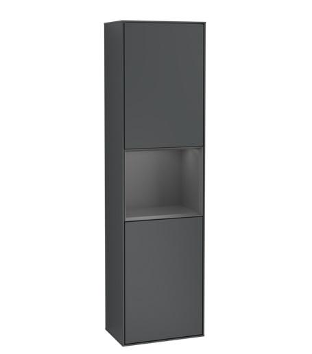 Пенал Villeroy & Boch Finion 41,8x151,6х27 см петли справа с подсветкой МДФ темно-синий матовый лак/антрацит матовый лак F470GKHG