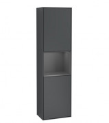 Пенал Villeroy & Boch Finion 41,8x151,6х27 см петлі з підсвічуванням МДФ темно-синій матовий лак/антрацит матовий лак F470GKHG