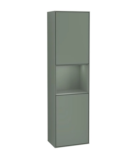 Пенал Villeroy & Boch Finion 41,8x151,6х27 см петли справа с подсветкой МДФ оливковый матовый лак F470GMGM