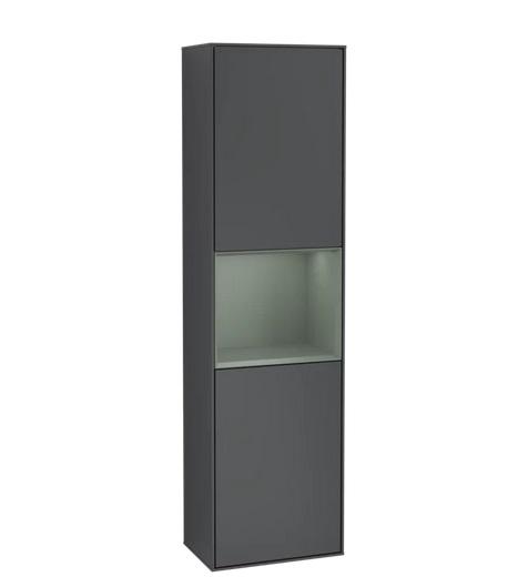 Пенал Villeroy & Boch Finion 41,8x151,6х27 см петлі праворуч з підсвічуванням МДФ темно-синій матовий лак/оливковий матовий лак F470GMHG