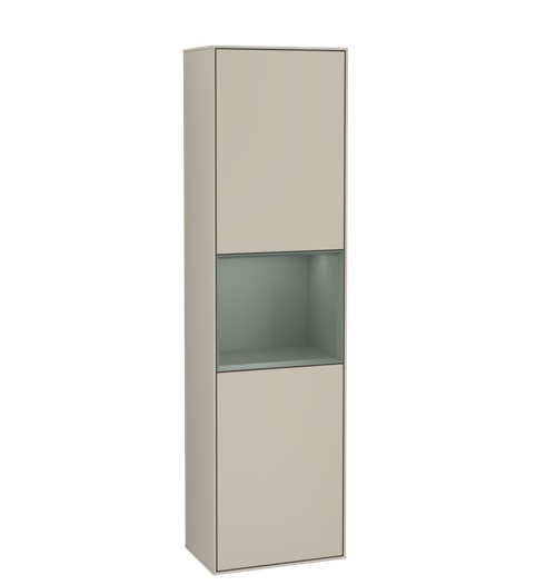 Пенал Villeroy & Boch Finion 41,8x151,6х27 см петлі з підсвічуванням МДФ пісок матовий лак/оливковий матовий лак F470GMHH