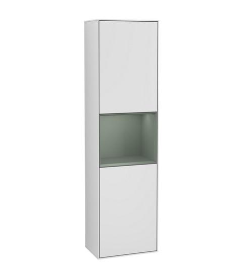 Пенал Villeroy & Boch Finion 41,8x151,6х27 см петлі праворуч із підсвічуванням МДФ білий матовий лак/оливковий матовий лак F470GMMT