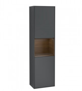 Пенал Villeroy & Boch Finion 41,8x151,6х27 см петлі праворуч з підсвічуванням МДФ темно-синій матовий лак/шпон волоського горіха F470GNHG