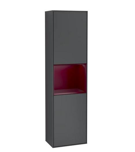 Пенал Villeroy & Boch Finion 41,8x151,6х27 см петлі з підсвічуванням МДФ темно-синій матовий лак/півон матовий лак F470HBHG
