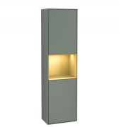 Пенал Villeroy & Boch Finion 41,8x151,6х27 см петлі праворуч з підсвічуванням МДФ оливковий матовий лак/золотий матовий лак F470HFGM