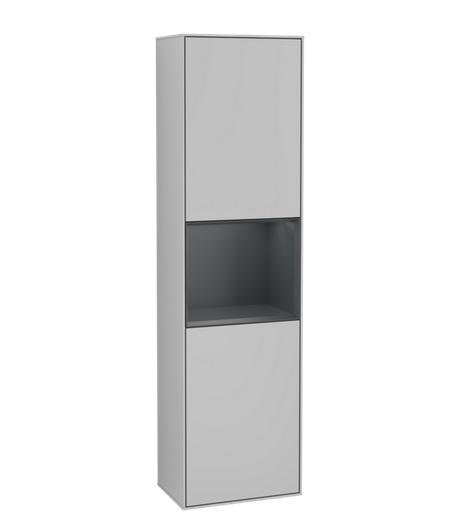 Пенал Villeroy & Boch Finion 41,8x151,6х27 см петлі праворуч із підсвічуванням МДФ світло-сірий матовий лак/темно-синій матовий лак F470HGGJ