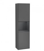 Пенал Villeroy & Boch Finion 41,8x151,6х27 см петлі праворуч з підсвічуванням антрацит матовий лак/темно-синій матовий лак F470HGGK