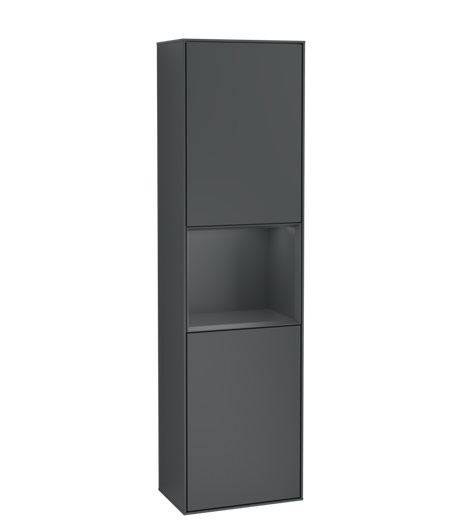 Пенал Villeroy & Boch Finion 41,8x151,6х27 см петли справа с подсветкой МДФ темно-синий матовый лак F470HGHG