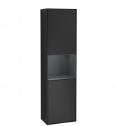 Пенал Villeroy & Boch Finion 41,8x151,6х27 см петлі з підсвічуванням МДФ чорний матовий лак/темно-синій матовий лак F470HGPD