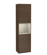 Пенал Villeroy & Boch Finion 41,8x151,6х27 см петлі праворуч з підсвічуванням ДСП шпон волоського горіха/пісок матовий лак F470HHGN