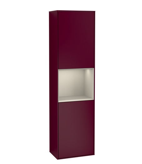 Пенал Villeroy & Boch Finion 41,8x151,6х27 см петлі праворуч з підсвічуванням МДФ півонія матовий лак/пісок матовий лак F470HHHB