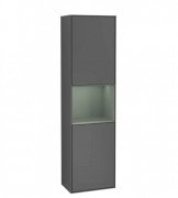 Пенал Villeroy & Boch Finion 41,8x151,6х27 см петли справа с подсветкой МДФ антрацит матовый лак/оливковый матовый лак F470GMGK