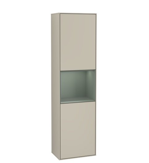 Пенал Villeroy & Boch Finion 41,8x151,6х27 см петлі з підсвічуванням МДФ пісок матовий лак/оливковий матовий лак F470GMHH