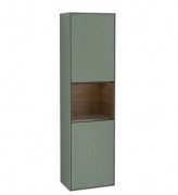 Пенал Villeroy & Boch Finion 41,8x151,6х27 см петлі праворуч з підсвічуванням МДФ оливковий матовий лак/шпон волоського горіха F470GNGM